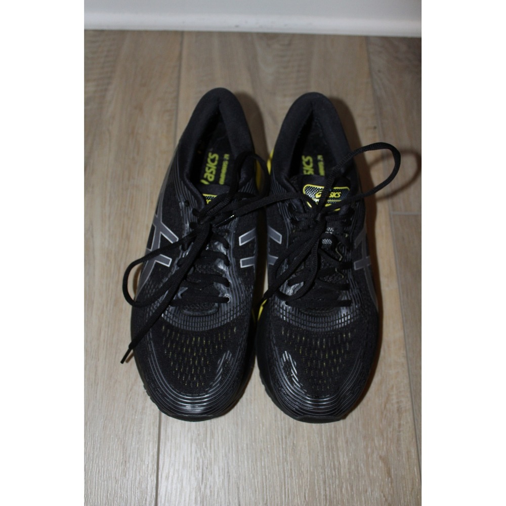 Asics Gel-Nimbus 21 Men's Running Shoes Black Yellow 1011A169 Size 9.5